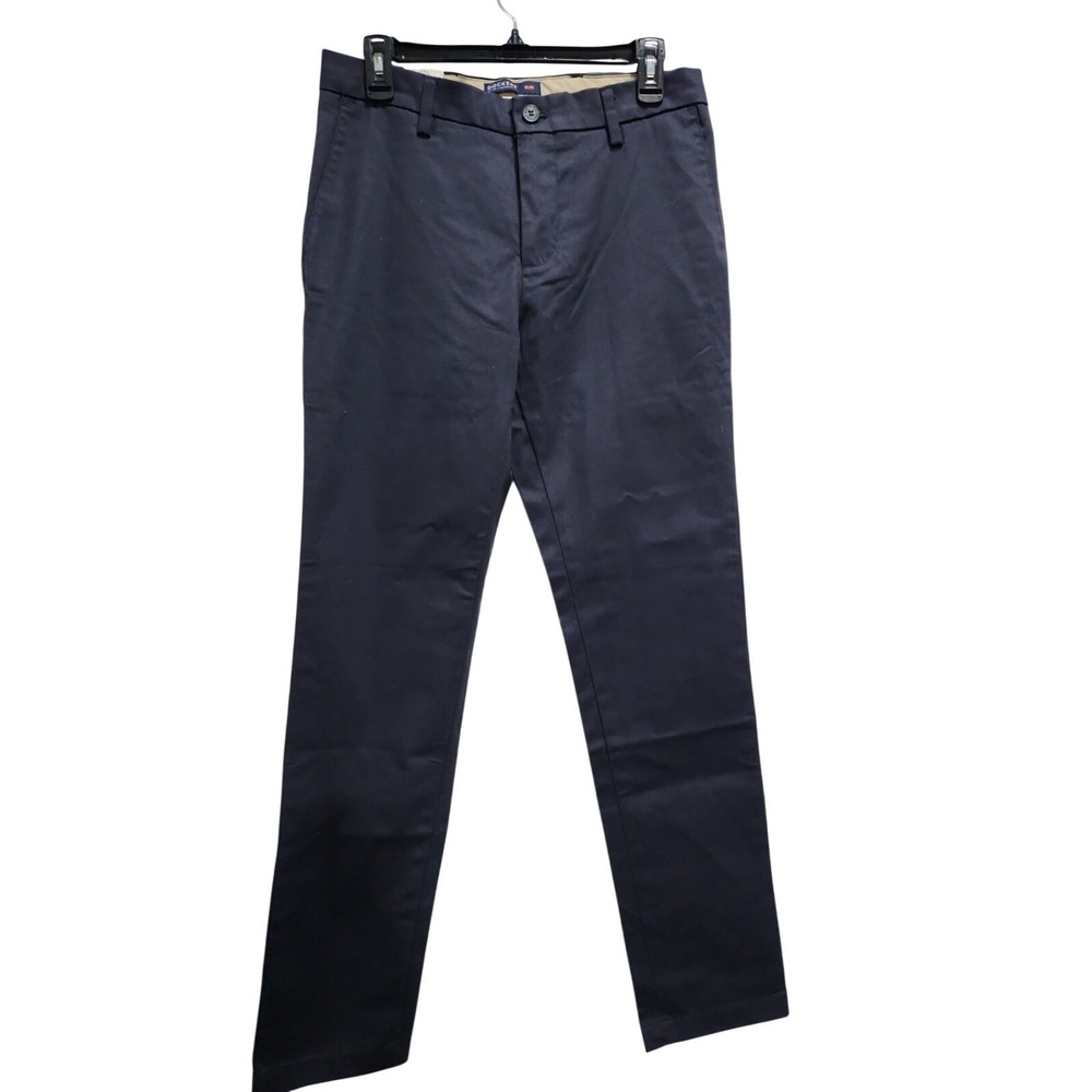 Dockers Signature Khaki Slim Fit Pants Navy Blue Lux Cotton Stretch 30x32 NEW